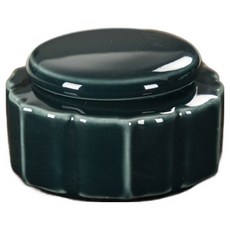 Onlium 裝飾用玄關迷你甕 蓮花造型風水罐 07 深綠色, 1個