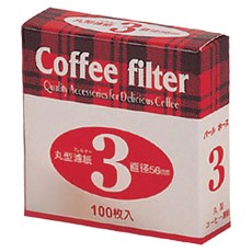 Pearl Horse 寶馬 丸型咖啡濾紙 3號, 100個裝, 1個