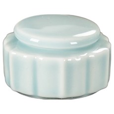 Onlium 玄關裝飾用迷你甕 蓮花造型風水罐 03 藍色, 1個