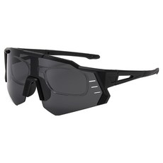 Banespick 風格輕量運動太陽眼鏡, 1個, 深黑色