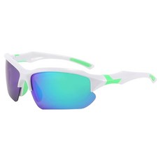 Banespick防眩光運動太陽眼鏡, 白綠色, 1個