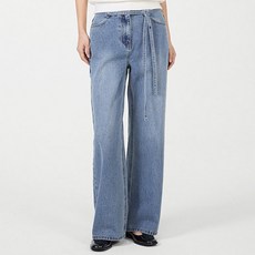 LIST 女款附腰帶寬版牛仔褲 TSMSLP52060