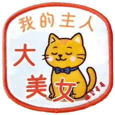 MaoMao Loved 寵愛毛毛 寵物社交識別牌, 1個, 我的主人大美女 貓