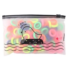 DODO&NEW 兒童用圓形大容量髮圈 100入 + 收納袋組合