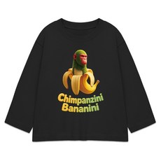 Golden Rabbit Italian Brainrot 家庭長袖T恤 Chimpanjini