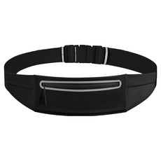 Clover商社 高級超輕量防水跑步腰帶, 1個, 黑色