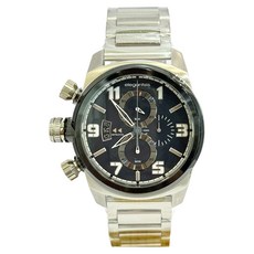 elegantsis 愛樂時 叢林戰鬥三眼計時中性錶 不鏽鋼錶帶/錶框