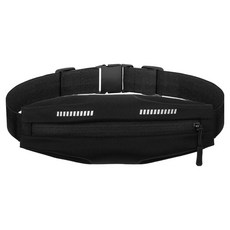 Clover商社 運動夜光跑步腰帶, 1個, 黑色