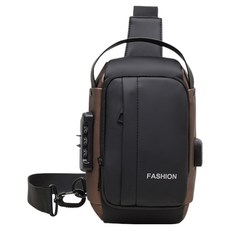 高級運動日常單肩包, 黑色, 1個