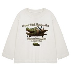 Golden Rabbit Italian Brainrot 親子長袖T恤 鱷魚