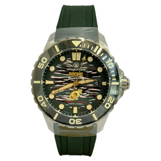 elegantsis 愛樂時 海軍陸戰隊 2.0 限量潛水機械錶 綠面 陶瓷綠圈 橡皮錶帶 鋼帶套錶