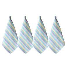 TEIA 日式純棉廚房抹布 4入組 B 薄荷藍混色, 1套