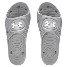 Under Armour 安德瑪 男款 Locker IV 拖鞋 3023758-100, 灰色, 26cm