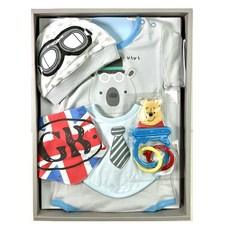 vivibaby 帥氣飛行熊領巾包屁衣禮盒組