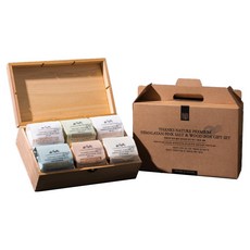 THANKS&NATURE 喜馬拉雅粉紅鹽 高級木盒禮品 6入組, 1套
