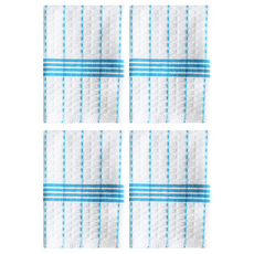 Theia 日式風格純棉廚房抹布 4入組 A 藍色, 1套