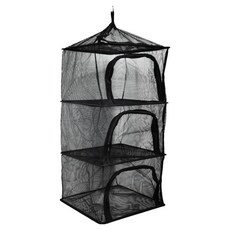 DIBOTE 迪伯特 方形四層式食物餐具吊籃 W3009-1, 1個, 黑色, 4層