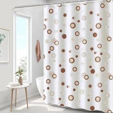 KODACHIEF 인테리어 욕실 샤워부스 화장실 일상감성 샤워커튼, 커피, 1개