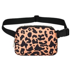 D.FAVE 旅行休閒腰包臀包, 2215 豹紋黃色, 1個