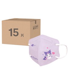 ONEDER 旺達棉品 兒童立體口罩, 15片, 1組, 酷洛米/小圖