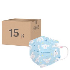 ONEDER 旺達棉品 兒童立體口罩, 15片, 1組, 大耳狗/滿版