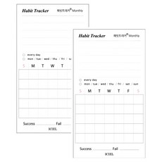 ICL 習慣追蹤月度便利貼 Monthly, 白色, 100張, 2個