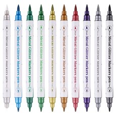 DOnG-A Pms 雙頭金屬亮粉麥克筆10色組, 10色, 1套