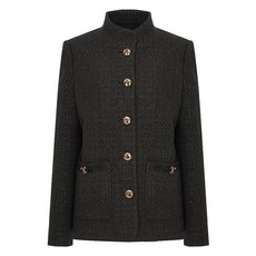 크로커다일 레이디 여성용 차이나넥 트위드 자켓 CLCWJK301