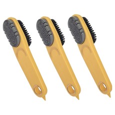 lovinglab 矽膠雙面運動鞋洗鞋刷, 黃色, 3個