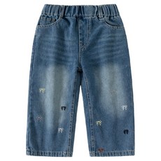 Bebemon Story 女童寬版牛仔褲