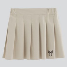 ILoveJ Wonderland蝴蝶結皮革百褶裙