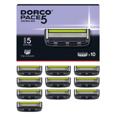 Dorco Pace 多樂可 PACE5 刮鬍刀片 企劃套組 4號, 10片, 1套