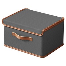 MF Store多功能折疊式收納亞麻布貴族折疊箱整理箱, 1個, 灰色