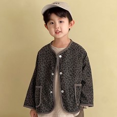 Starbean 兒童豹紋圖案燈芯絨夾克