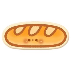 Daon 堅固柔軟護腕 法國麵包滑鼠墊 250 x 230 x 35 mm, 1個, 混合色