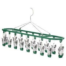 Sasolab 襪子掛架 洗衣曬衣架, 綠色, 1個