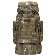 American Road 健行登山野營 80L 大型後背包 BRP1143, 蛙紋卡其