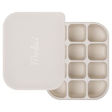 MODU'I Bluemama 369 쏙쏙 矽膠副食品分裝盒 12格, 1個, 奶油色, 360ml