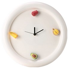 水果風質感掛鐘 BRP1115, 圓形奶油白