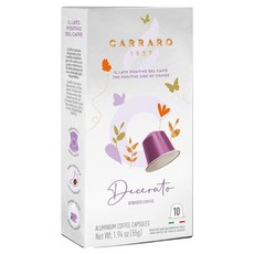 CARRARO 迪席拉朵 DECERATO 咖啡膠囊 適用Nespresso Original 膠囊咖啡機, 5.5g, 10個, 1盒