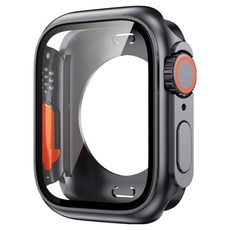 Black Shield Apple Watch Ultra 全包覆360度保護殼, 1個, 鈦灰色