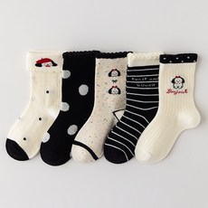 Ggomje 兒童 Artific 中筒襪 SKA10 5雙組