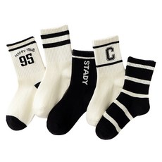 Ggomje 兒童時尚中筒襪 SKA04 5雙組