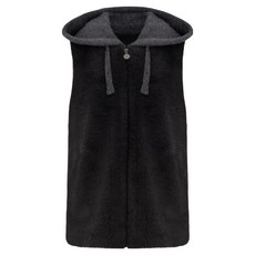 올리비아하슬러 탈착후드 양모 베스트 OHCWLF101