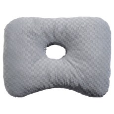 Soulrich 防壓耳穿洞枕, 1個, 棋盤格絲絨 灰色