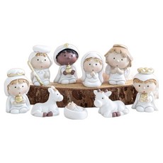 flowertree 教會 基督教 裝飾 聖嬰 圓形公仔 9件組 B, 1套, 混合色