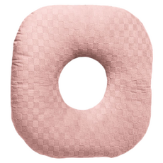 Soulrich 療癒耳洞枕, 棋盤格天鵝絨 粉紅色, 1個