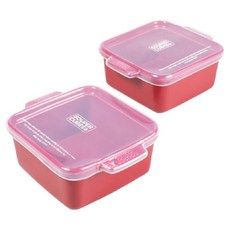 SOUPER CUBES 陶瓷烤盅2件組, 酒紅色, 1套