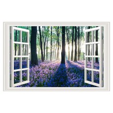 WA. WALL ART 無痕設計壁貼 防水PVC FX82046, 薰衣草森林