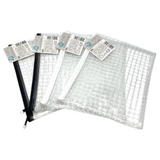 SURUGA A5 網格拉鍊袋, 1套, 4個裝
